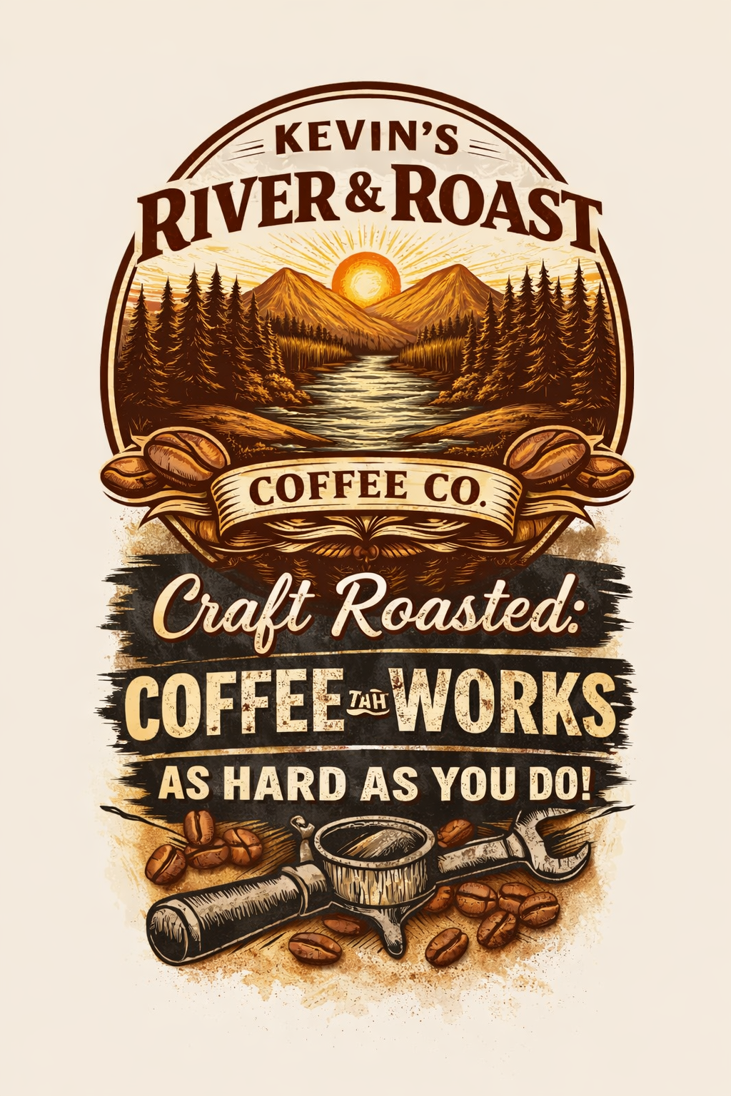 “Coffee that works hard as you do” White glossy mug