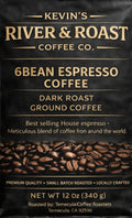 6 Bean espresso, dark roast coffee